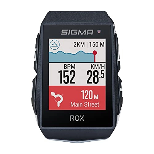 Computer per ciclismo : Sigma GPS Rox 11.1 Evo White, Mano Sport, Ciclismo, Nero