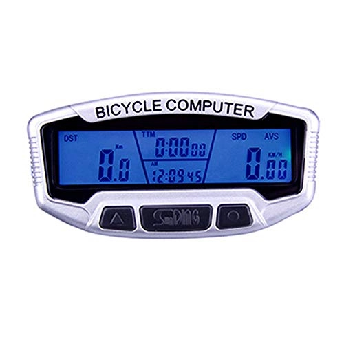 Computer per ciclismo : Tachimetro per biciclette Calcolatore della bicicletta Wireless tachimetro con display LCD retroilluminato Velocità Distanza Tempo Misura Temperatura Consumo Ciclismo Accessori 9x4.5x2cm Cronometro bi