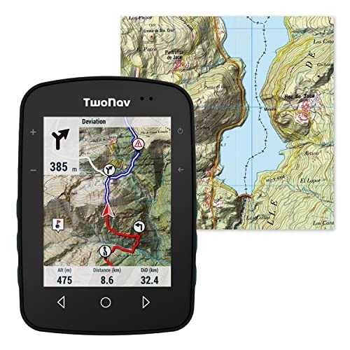 Computer per ciclismo : TwoNav Terra + mappa Spagna Topo, GPS con schermo ampio 3, 7 pollici per montagna, escursionismo, MTB, bici con mappe incluse | Miglior GPS MTB del 2023 secondo World of MTB