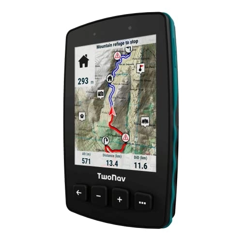 Computer per ciclismo : TwoNav Trail 2 Bike, GPS con schermo da 3, 7 pollici per montagna, escursionismo, MTB, bicicletta con mappe incluse