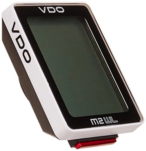 Computer per ciclismo : VDO Ciclocomputer M2 Wireless con Sensore di velocità, Bianco / Nero