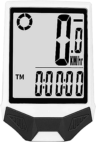 Computer per ciclismo : WDX- Tachimetro for bicicletta impermeabile e retroilluminazione LCD, contachilometri for bicicletta con memoria Misurazione della velocità (Color : Black)