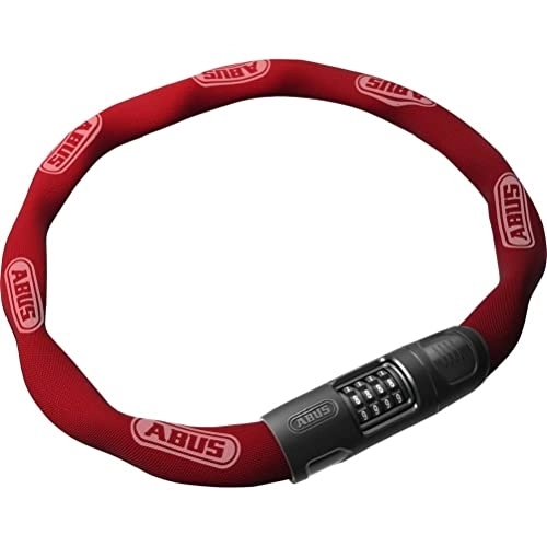 Lucchetti per bici : ABUS 8808C, Lucchetto a Catena Unisex, Rosso, 85 cm