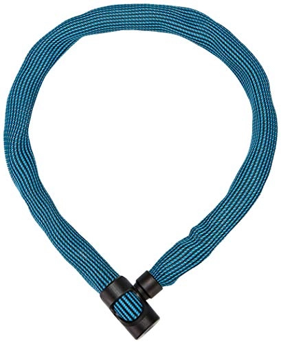 Lucchetti per bici : ABUS Ivera Chain 7210 / 110 Diving Blue – Lucchetto per bicicletta con rivestimento in fibra sintetica – Livello di sicurezza 8 – 110 cm – 87784 – Blu