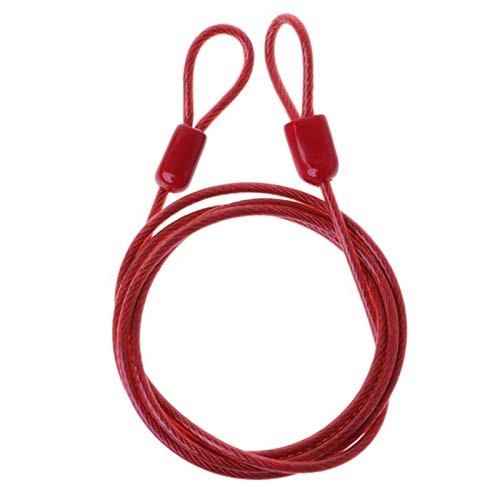 Lucchetti per bici : Blocco Bici Bike Protector Anti Furto in Ay Bicycle Bicycle Block Cable Cable Cable 1m Safety Loop Cycling .Blocco della Bicicletta (Colore : Red)