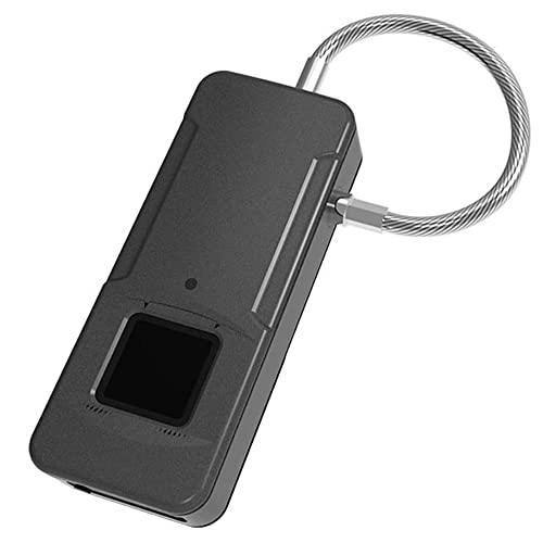 Lucchetti per bici : Fingerprint Lock USB Recharge Smart Padlock Finger Print Lock for lockers Gym Lock Backpack Laptop Luggage Bike