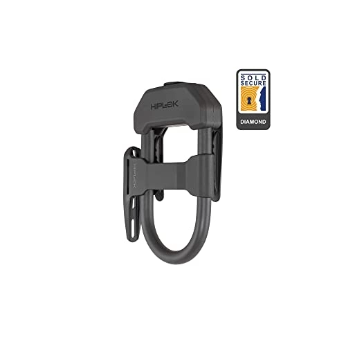 Lucchetti per bici : Hiplok DX with Frame Clip Unisex-Adult, all Black, Chiusura: 15 cm x 8, 5 cm