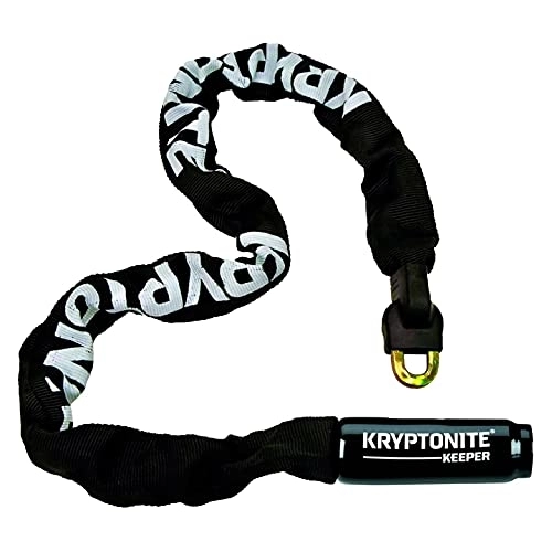 Lucchetti per bici : Kryptonite Integrated Chain Locks, Catena Integrata Keeper 785 Unisex Adulto, Nero, 7 mm x 85 cm