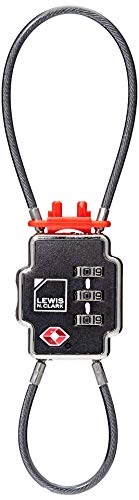 Lucchetti per bici : Lewis N. Clark TSA-Approved Triple Security Lockdown Lock With Two Steel Cables, Multi, One Size