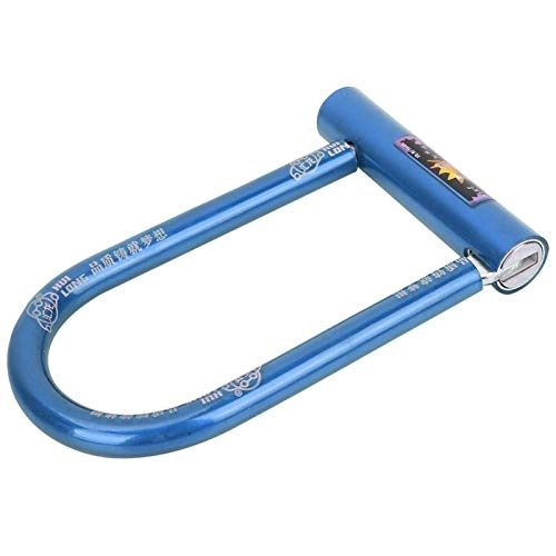 Lucchetti per bici : Lucchetto a U per bicicletta, lucchetto a forma di U per bicicletta Lucchetto antifurto in acciaio Lucchetto con nucleo in rame puro antiruggine impermeabile(280 blu)
