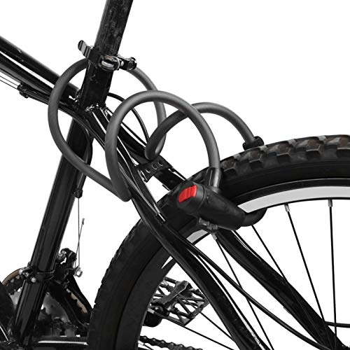 Lucchetti per bici : Lucchetto antifurto per mountain bike, cavo in acciaio ad alta resistenza Wheelup resistente all'usura Elevata durata per il campeggio per l'equitazione(1, 8 metri)