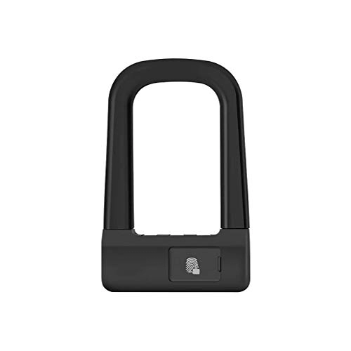 Lucchetti per bici : NXYJD U-Lock impronte digitali Smart Lock serratura della bicicletta del motociclo aperto del doppio Push-Pull Porta vetro Shop antifurto a forma di U blocco accessori for l'equitazione