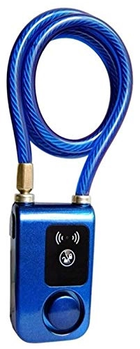 Lucchetti per bici : TTW Biblocco, Blocco per Biciclette Bluetooth Intelligente, Blocco di Allarme di Controllo dell'app, Catena antifurto (Color : Blue)