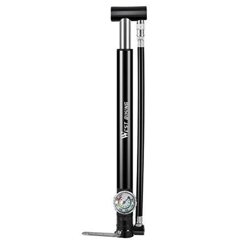 Pompe da bici : Abaodam - Pompa ad aria portatile ad alta pressione per bicicletta, pompa pneumatica (nero)