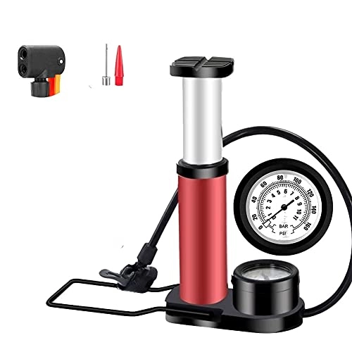 Pompe da bici : ALTRUISM Pompa per Bicicletta Mini Pompa da Pavimento con manometro Pompa per Pneumatici per Pneumatici Pompa per Bicicletta (Red)