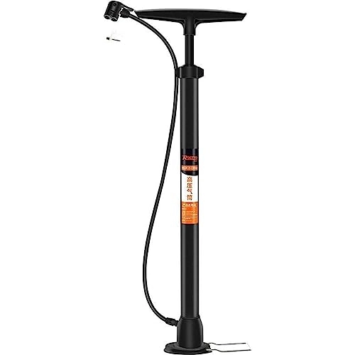 Pompe da bici : ASABIB Pompa da Pavimento for Bici (Colore: Nero, Argento; Dimensioni: L 67 cm) (Color : Black)