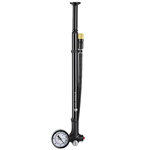 Pompe da bici : ASFD Pompa ad aria per bici pieghevole con pompa a sospensione con manometro per bicicletta, nero, nero, 33 cm - 51, 8 cm
