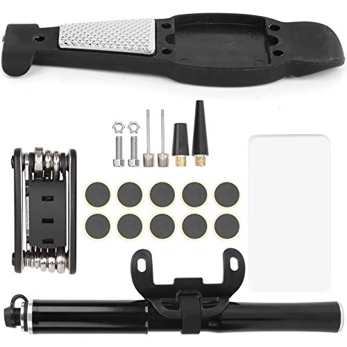 Pompe da bici : Azusumi Kit di riparazione portatile per esterni per mountain bike Set di combinazione di chiavi per la riparazione di pneumatici per gonfiaggio