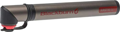 Pompe da bici : Blackburn Pump, Airstik SL Mini-Pompa Unisex-Adulto, Grigio Scuro e Rosso, Taglia Unica