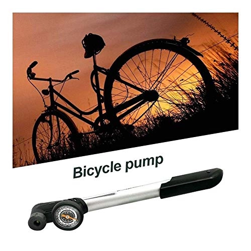 Pompe da bici : DLYGH Pompa per Bicicletta Pompa di Bicicletta Bocca Smart con barometro Mini Tubo Gonfiabile Portatile Sport Outdoor Accessori MD-DQT