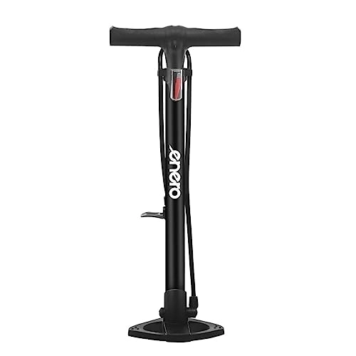Pompe da bici : Enero Pompa per officina per bicicletta - Pompa universale - per gonfiare giocattoli, materassi, gommoni - alta pressione 8 bar, comoda da usare, impugnatura ergonomica
