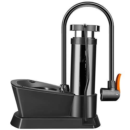 Pompe da bici : EVFIT - Pompa a pedale portatile per bicicletta, a pedale per la casa, mini pompa elettrica portatile, per auto, moto, colore: nero 2, dimensioni: 17 x 13 cm