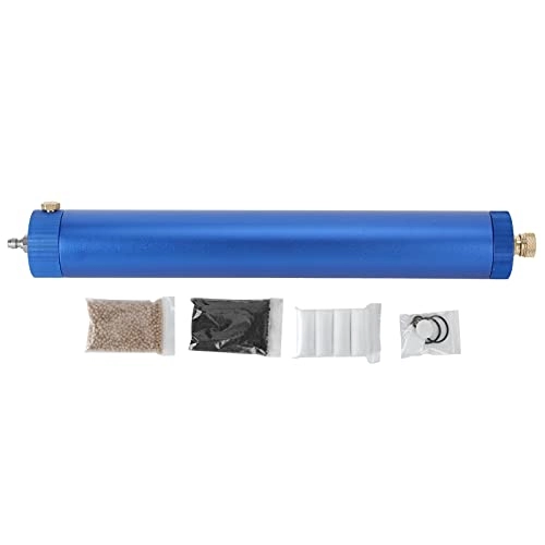 Pompe da bici : Filtro della pompa del compressore d'aria, Separatore dell'acqua dell'olio facile da installare per il filtraggio dell'acqua e dell'olio per la filtrazione dell'uscita dell'aria della pompa(blu)