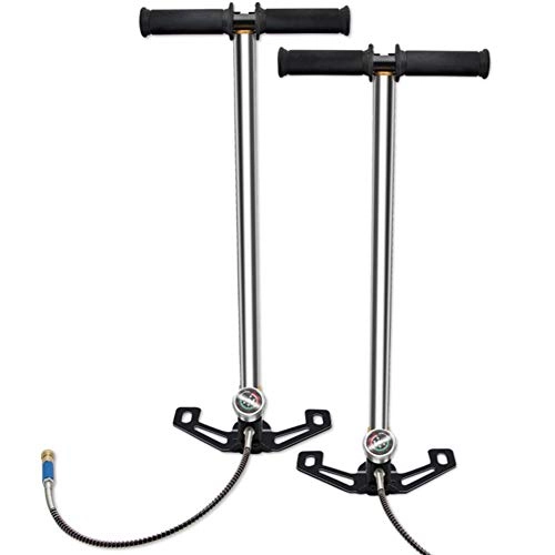 Pompe da bici : Joyfitness Pedal-Type ad Alta Pressione del Piede Pompa Air Pump Inflator con separatore, Tungstensteel, smallwatch