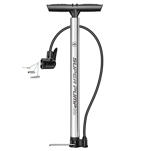 Pompe da bici : Khaco Pompa ad alta pressione universale per bici Pompa ad aria portatile Pompa di gonfiaggio in metallo durevole per moto da basket in bicicletta