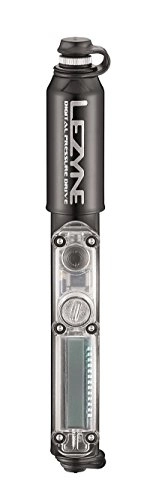 Pompe da bici : LEZYNE Minipompa Universale, CNC, Pressione Digitale 120 psi, 17 cm, ad Aria, Nero Lucido, Misura Unica.