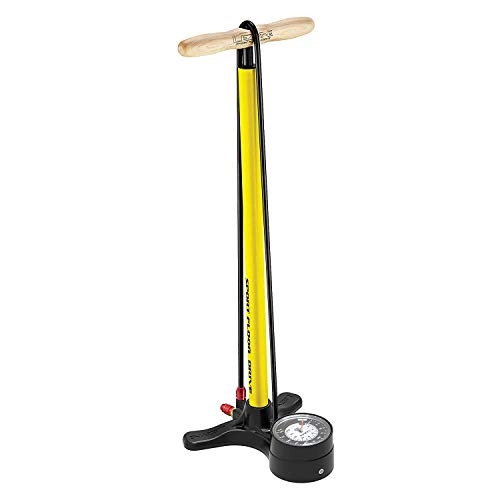 Pompe da bici : Lezyne Sport Floor Drive-Manometro 3" 5 Pompa a pedale Unisex Adulto, Pure Yellow