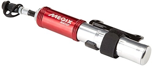 Pompe da bici : Meqix HVMR-Pompa per Bicicletta, in Alluminio anodizzato, Colore: Rosso
