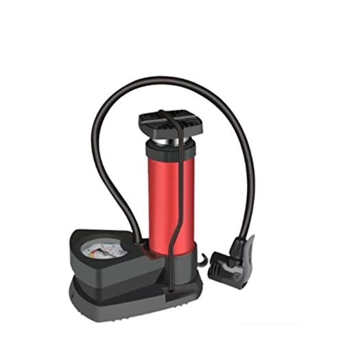 Pompe da bici : Pompa ad aria portatile cablata a pedale Pompa gonfiabile per materassino Gonfiatore per pneumatici per bici Pompa per attrezzature gonfiaggio Rosso