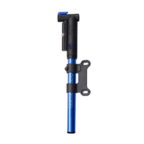 Pompe da bici : Pompa da bicicletta portatile montata con calibro per Presta e Schrader, pistone lungo per gonfiaggio veloce pompe da pavimento per bici Pro Bike Tool (colore: blu, dimensioni: 28 cm)