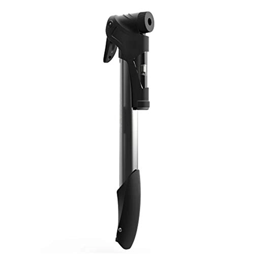 Pompe da bici : Pompa da pavimento per bicicletta 21mm mini pompa for bicicletta 6 bar ad alta pressione pieghevole in lega di mountain bike pompa Pompa manuale portatile ( Colore : Black+Silver , Size : ONE SIZE )