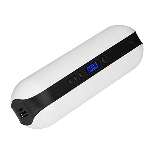 Pompe da bici : Pompa di gonfiaggio, pompa portatile di ricarica USB leggera Gonfiaggio intelligente per esterni(bianco)