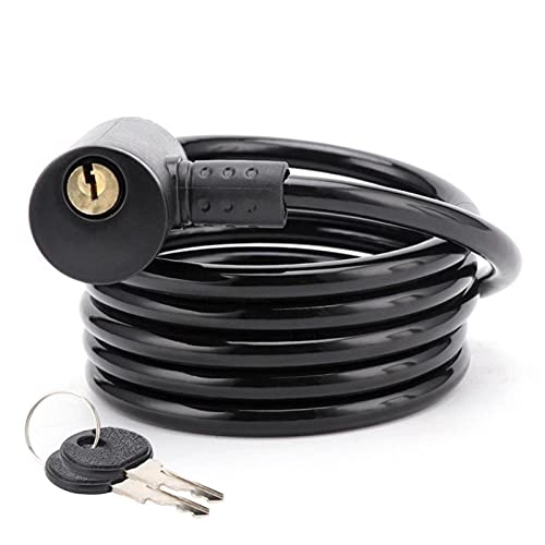 Bike Lock : 1.5m Bicycle Lock Bicycle Cable Lock Universal Anti-Theft Bicycle Bike Lock Security Key Steel Cable Riding Lock with 2 Key