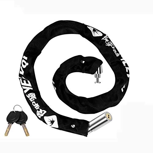 Bike Lock : 1pcs bicycle chain lock security anti-theft bicycle chain with key long chain lock for motorcycle motorcycle bicycle lock padlock