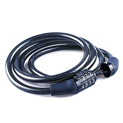 Bike Lock : 1pcs Portable Durable 4 Digital Bike Combination Bicycle Security Steel Cable Wire Anti-Theft Lock, Home Safety Accessories