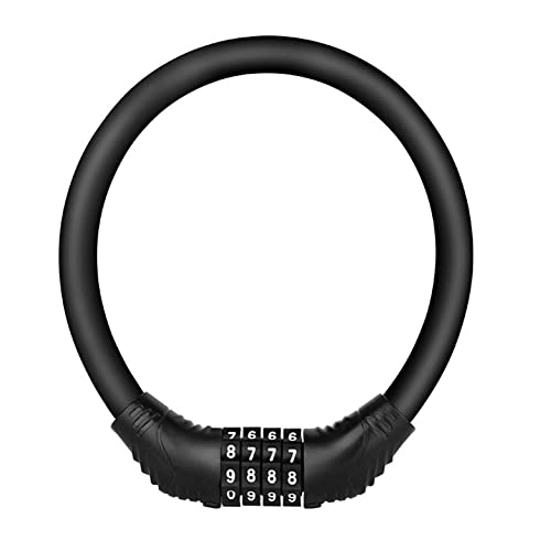 Bike Lock : 2pack Bike Lock Cable, Resettable Combination Coiling Bicycle Cable Lock Strip Wire Ring Lock Anti-Theft Riding Equipment, Black