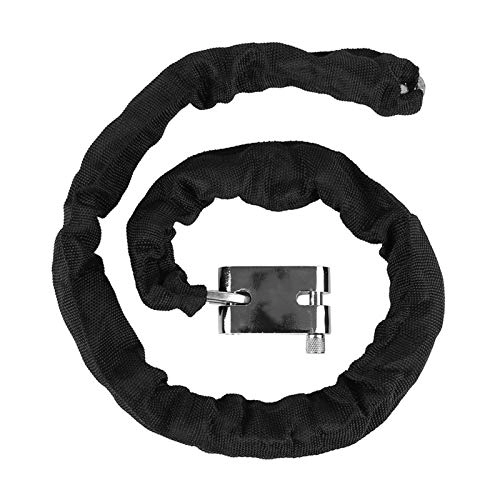 Bike Lock : 88-90cm Metal High Strength Bike Chain Lock With 3pcs Keys Anti-Theft Outdoor Bike Lock Security Reinforced Cycling Chain Lock F12.18 (Color : Black)