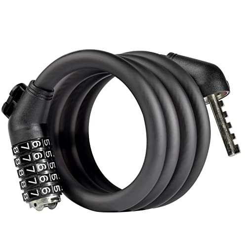 Bike Lock : 9Transport Chain Lock for Bicycles, Scooters, Motorcycles, etc. with 5 Digits Combination, Anti-Theft, 120 cm Long