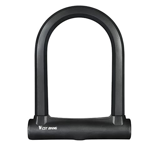 Bike Lock : Abaodam U Shaped Lock Mountain Bike Electric Car Key Security Lock (Black)
