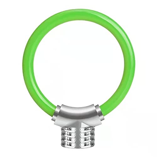Bike Lock : ABOVEHILL Bicycle chain, Cycloving Bicycle Mini Ring Locks Reflective Cable Lock Security MTB Road Cycle Bike Lock (Color : Green)