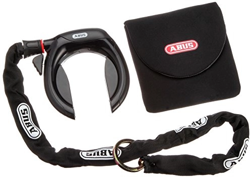 Bike Lock : ABUS 4960 LH NKR Lock, Connection Chain and Carrying Bag Set - Black