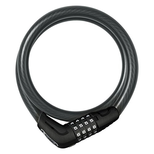 Bike Lock : ABUS 5412C Scmu Cable Lock, Black, 85 cm