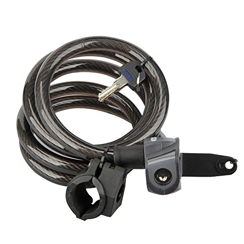 Bike Lock : ABUS 61919 Bicycle Spiral Cable Lock Dark Grey