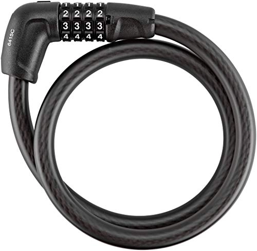 Bike Lock : ABUS 6415C SCLL Cable Lock, Black, 85 cm