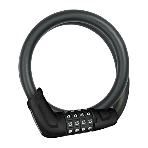 Bike Lock : ABUS 6415C Scmu Cable Lock, Black, 85 cm