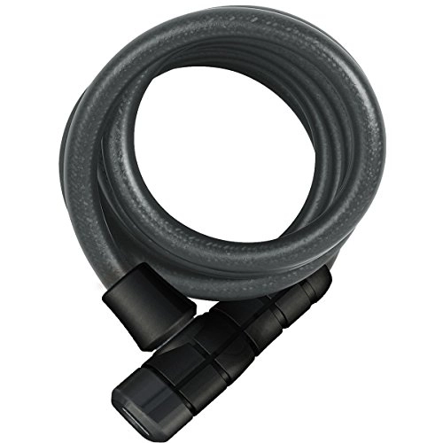 Bike Lock : ABUS 6512K Booster 180 Key Coil Scmu Cable Lock - Black